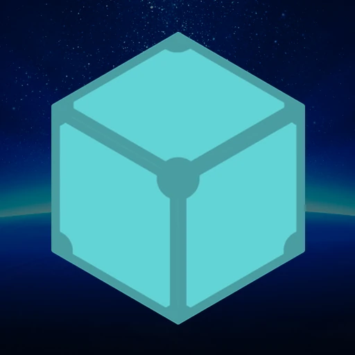 Logo officiel du projet IPFS (InterPlanetary File System), un cube stylisé sur fond spatial étoilé