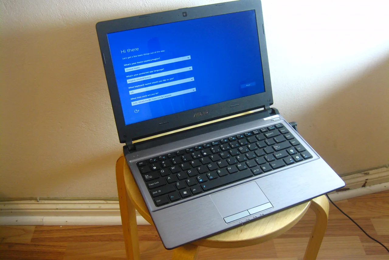 Ordinateur portable affichant un écran d’installation de Windows